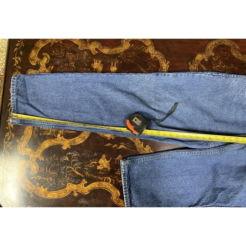 Vtg Carhartt Mens Relaxed Fit Straight Leg Flannel Lined Jean B21 Workwear 38x32 - Picture 9 of 15